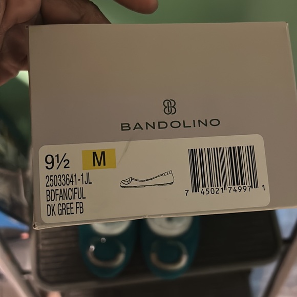 New/never worn - Bandolino ballerina flats dark turquoise 9.5 run small/narrow. - Picture 2 of 9